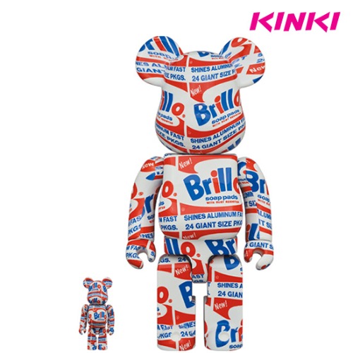 400%+100%BEARBRICK ANDY WARHOL &quot;BRILLO&quot;