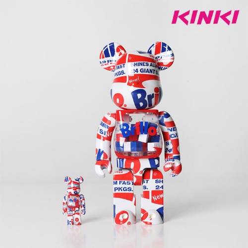 400%+100% BEARBRICK ANDY WARHOL &quot;Brillo&quot; 2022